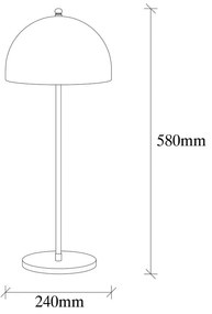 Aranyszínű asztali lámpa fém búrával (magasság 58 cm) Can – Opviq lights