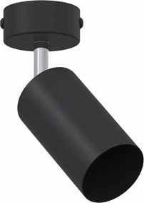 vidaXL Mennyezeti spotlámpa fényszórókkal Fekete 6 x 6 x 16 cm Fém