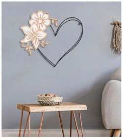 Fém fali dekoráció 50x45 cm Heart – Mauro Ferretti