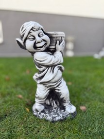 Beton figura virágtartó törpe manó troll törpe virágtartó