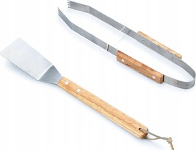 Grill Tartozékok acél fa Lapát Fogó
