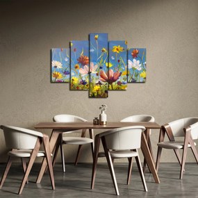 Festett kép egy virágzó rét (150x105 cm)