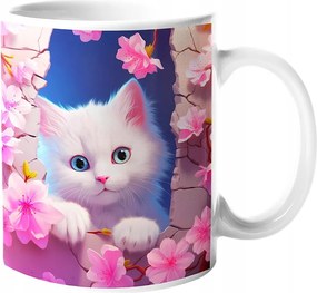 Csodaszép Macska Bögre Cicáknak Aranyos Cica "3D hatás" Ajándék 330ml.