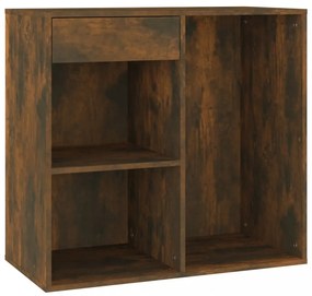 füstös tölgy színű szerelt fa pipereszekrény 80 x 40 x 75 cm