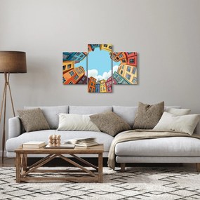Kép - Házak között (90x60 cm)