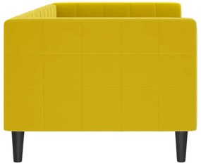 sárga bársony kanapéágy 80 x 200 cm