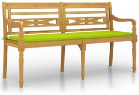tömör tíkfa Batavia pad világoszöld párnával 150 cm