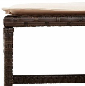 13 részes barna polyrattan kerti ülőgarnitúra párnákkal