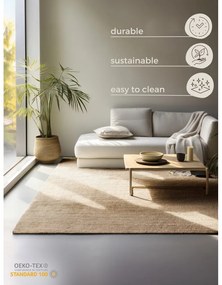 Natúr színű juta szőnyeg 120x170 cm Bouclé – Hanse Home
