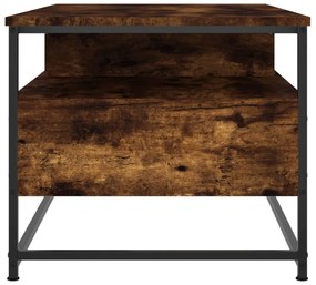 füstös tölgy színű szerelt fa dohányzóasztal 100 x 51 x 45 cm