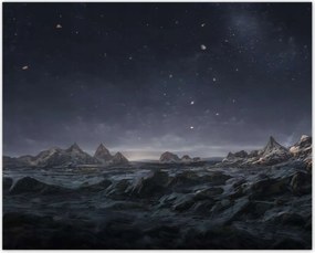 Poszterek 50x40 Éjszakai csodálatos hegyek