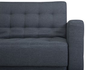 Háromszemélyes sötétszürke kárpitozott kanapéágy ABERDEEN Beliani