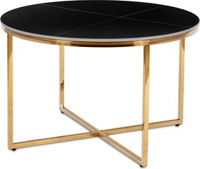 Kerámia asztal fekete márvány matt/arany színben MARINE