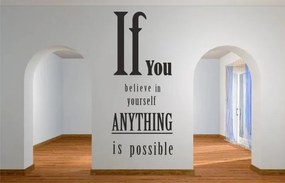 Fali matrica IF YOU BELIEVE IN YOURSELF 100 x 200 cm
