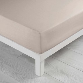 Bézs gumis mikroszálas lepedő 90x190 cm Oscar – douceur d'intérieur