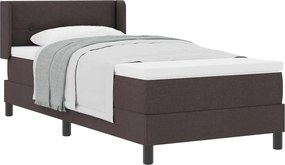 vidaXL Boxrugós ágy matracmal Sötét Barna 200 x 80 cm Poliészter