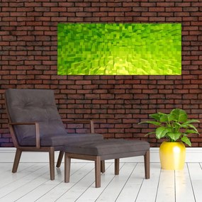 Sárgászöld kockák képe (120x50 cm)