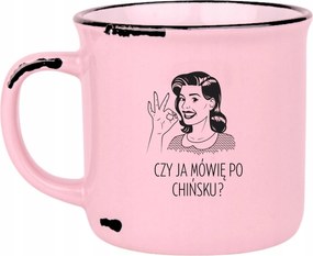 Rózsaszín Retro Bögre Vicces Ajándék Anyák Napjára, Vagy Én Beszélek Kínaiul?