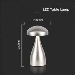 LED Dimmelhető Asztali lámpa tölthető LED/1W/5V 3000-6000K 1800 mAh ezüst