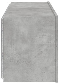 betonszürke fal TV-szekrény LED-világítással 100 x 35 x 41 cm