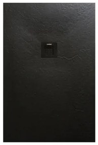 AREZZO design SOLIDSoft zuhanytálca 160x80 cm, FEKETE, színazonos lefolyóval (2 doboz)