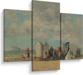 Kép - Eugène Boudin, Beach Scene, reprodukciók (90x60 cm)
