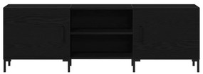TV Szekrény Fekete Tölgy 150x30x50 cm Műgyanta