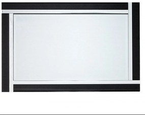 Lois fekete üveg keretes fali tükör 70x100 cm