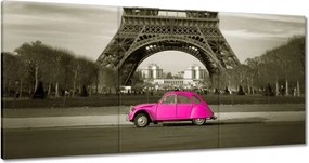 Vászonkép 120x60 Rózsaszín Citroen Párizsban