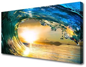 Vászonkép nyomtatás Hullám Nature Sea West 100x50 cm