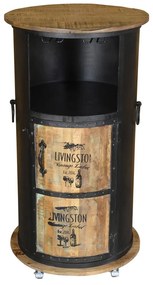 Fekete fém bortartó szekrény, palackok száma 9, 60x115 cm Luni – Interia Home &amp; Living