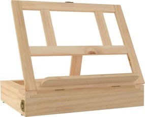 vidaXL tömör fenyőfa asztali festőállvány fiókkal 33,5 x 25,5 x 7 cm
