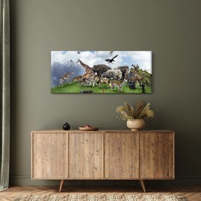 Kép - állatok a szigeten (120x50 cm)