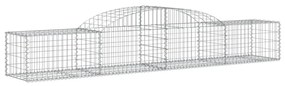 8 db íves horganyzott vas gabion kosár 300x50x40/60 cm