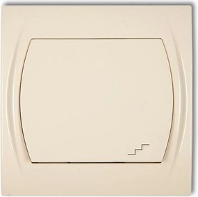 Lépcsőkapcsoló aljzat bézs 1LWP-3L Logo Karlik