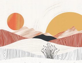 Poszter 65x50cm Táncoló Nap