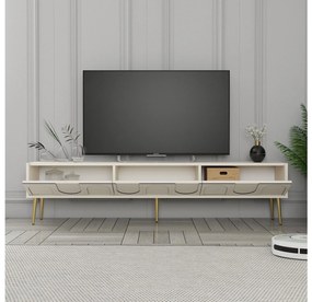 TV asztal/szekrény Bipemu 3 (krém + arany) . 1095681