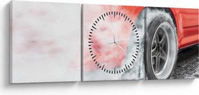 Kép - Versenyautó (órával) (90x30 cm)