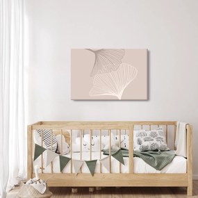 Kép - Bézs színű levelek N⁰2 (90x60 cm)