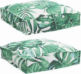 vidaXL Párna Levél 2 pcs Levél mintázat 40 x 40 x 8 cm Oxford Szövet