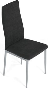 Jídelní židle, černá, látka, DCL-V5031 BK2
