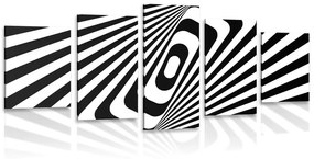 5 részes kép fekete fehér ilúzió