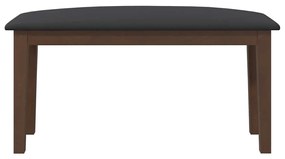 barna tömörfa gumiból pad 90 cm