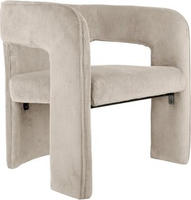 Bézs kordbársony fotel Vigor – Leitmotiv