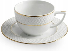 Porcelán csésze csészealjjal, Prémium kávé ajándék 240 ml Wilmax