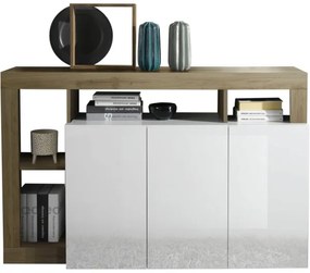 Komód LENOR fehér/barna