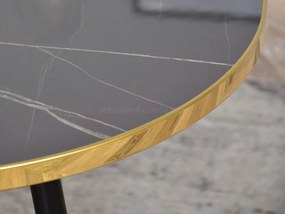 Dohányzóasztal 2 szet Zoya Zest S (grafit márvány + arany + fekete). 1111892