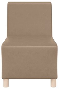 kávészínű műbőr kanapéfotel 55 cm