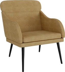 vidaXL barna bársonyfotel 63 x 76 x 80 cm