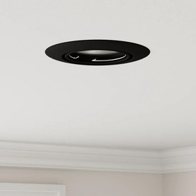 BeĂ©pĂtett SpotlĂĄmpĂĄk 24 db Kerek GU10 Fekete Ă90 mm AcĂ©l
